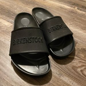 Barely Worn Birkenstock Slides - Navy Blue